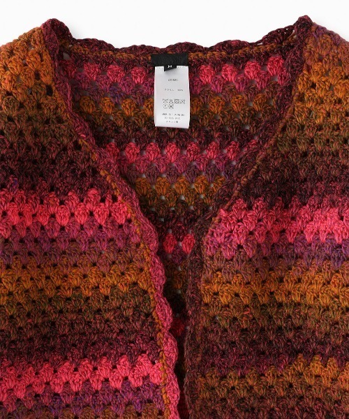 ANNA SUI(アナスイ)の「OMBRE HAND CROCHET CARDIGAN(カーディガン/ボレロ・レディース・モスグリーン/ワインレッド・S/M)」の9枚目の写真