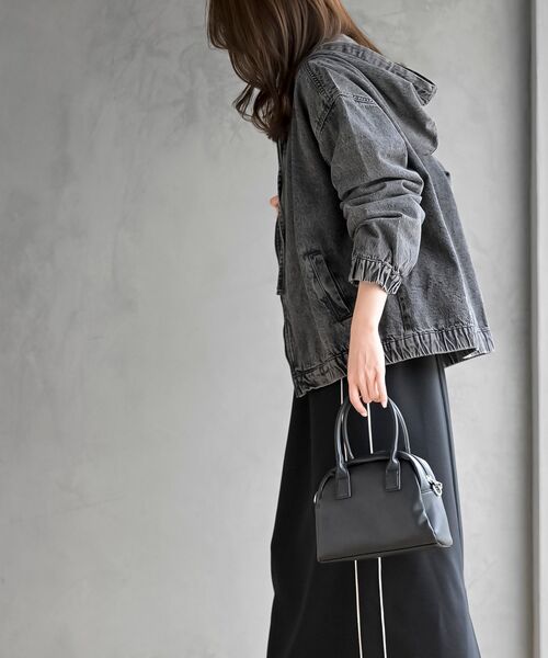 rps（アールピーエス）の「フード付きデニムジャケット（デニムジャケット・レディース・ネイビー/ブルー/アイボリー/ブラック・フリー）」の6枚目の写真