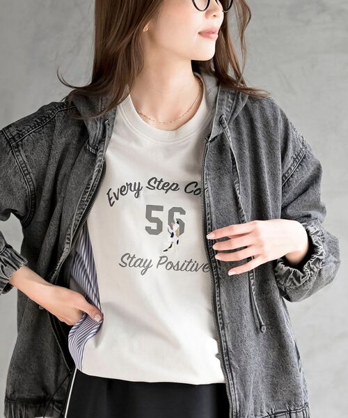 rps（アールピーエス）の「フード付きデニムジャケット（デニムジャケット・レディース・ネイビー/ブルー/アイボリー/ブラック・フリー）」の9枚目の写真