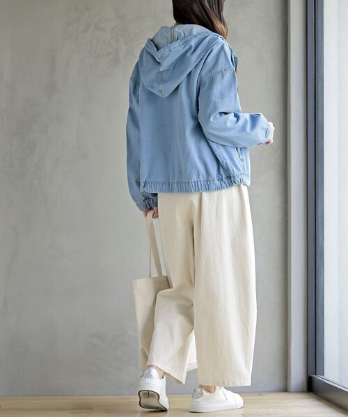 rps（アールピーエス）の「フード付きデニムジャケット（デニムジャケット・レディース・ネイビー/ブルー/アイボリー/ブラック・フリー）」の15枚目の写真