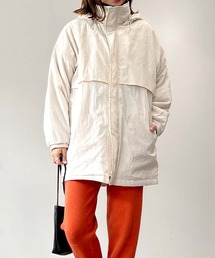 ワッシャ―タフタ中綿コート