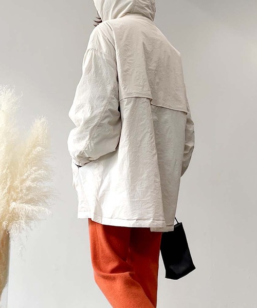 STYLEBLOCK（スタイルブロック）の「ワッシャ―タフタ中綿コート（ダウンジャケット/コート・レディース・ブルー/ブラック/アイボリー/カーキ・FREE）」の12枚目の写真