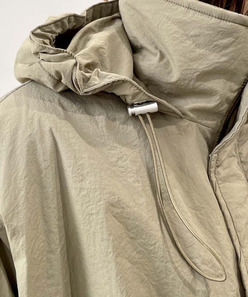 STYLEBLOCK（スタイルブロック）の「ワッシャ―タフタ中綿コート（ダウンジャケット/コート・レディース・ブルー/ブラック/アイボリー/カーキ・FREE）」の13枚目の写真