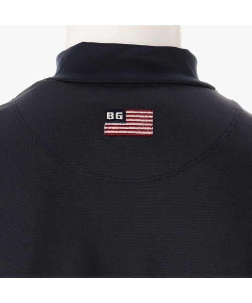 BRIEFING（ブリーフィング）の「【ブリーフィングゴルフ】MENS PANEL STRIPE HIGH NECK（ポロシャツ・メンズ・ブラック/ネイビー・M/L/XL）」の4枚目の写真