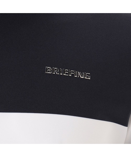 BRIEFING（ブリーフィング）の「【ブリーフィングゴルフ】MENS PANEL STRIPE HIGH NECK（ポロシャツ・メンズ・ブラック/ネイビー・M/L/XL）」の6枚目の写真