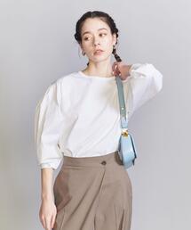 BEAUTY&YOUTH UNITED ARROWS | コットンブロード ギャザースリーブカットソー(Tシャツ/カットソー)