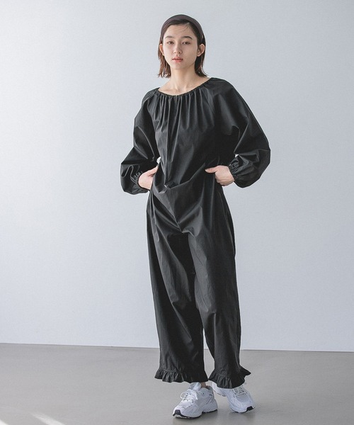 A part by(アパートバイ)の「【e/rm】ヘムデザインサロペット(サロペット/オーバーオール・レディース・ブラック・FREE)」の16枚目の写真