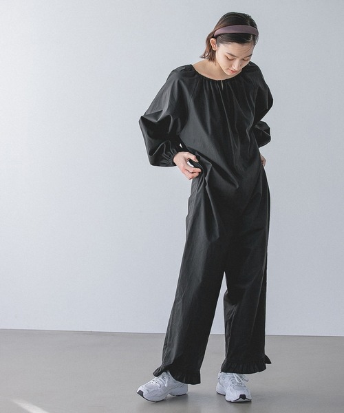 A part by(アパートバイ)の「【e/rm】ヘムデザインサロペット(サロペット/オーバーオール・レディース・ブラック・FREE)」の14枚目の写真