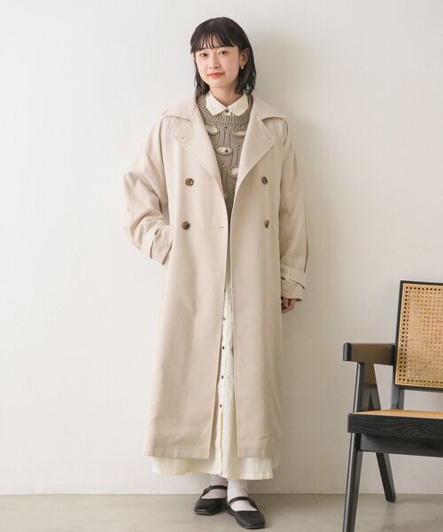 RETRO GIRL(レトロガール)の「スタンド2WAYトレンチコート(トレンチコート・レディース・ライトベージュ/ナチュラル・FREE)」の15枚目の写真