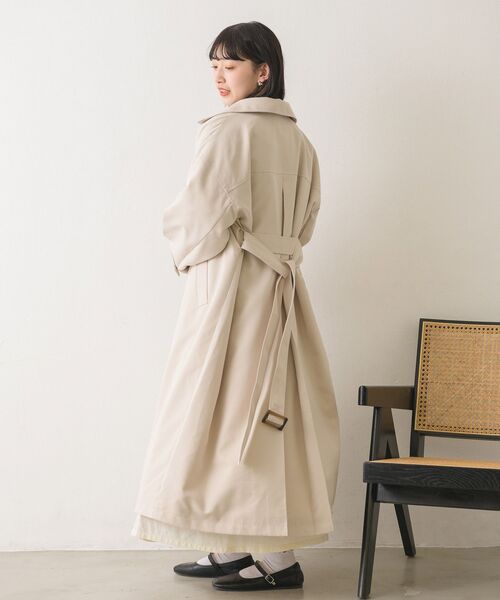 RETRO GIRL(レトロガール)の「スタンド2WAYトレンチコート(トレンチコート・レディース・ライトベージュ/ナチュラル・FREE)」の6枚目の写真