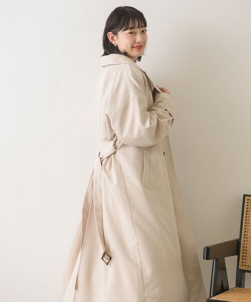 RETRO GIRL(レトロガール)の「スタンド2WAYトレンチコート(トレンチコート・レディース・ライトベージュ/ナチュラル・FREE)」の9枚目の写真