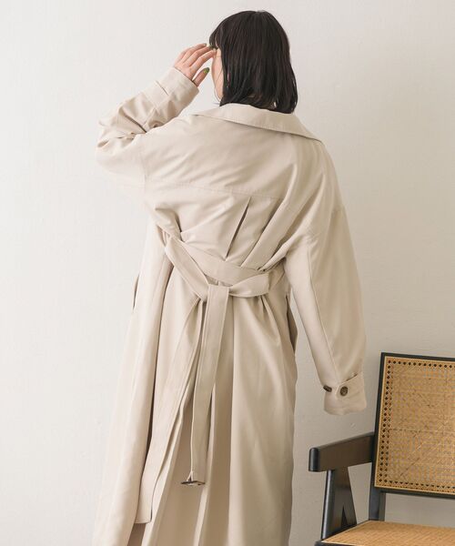 RETRO GIRL(レトロガール)の「スタンド2WAYトレンチコート(トレンチコート・レディース・ライトベージュ/ナチュラル・FREE)」の12枚目の写真