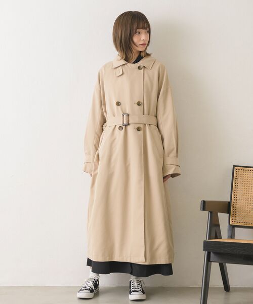RETRO GIRL(レトロガール)の「スタンド2WAYトレンチコート(トレンチコート・レディース・ライトベージュ/ナチュラル・FREE)」の21枚目の写真