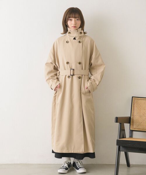 RETRO GIRL(レトロガール)の「スタンド2WAYトレンチコート(トレンチコート・レディース・ライトベージュ/ナチュラル・FREE)」の16枚目の写真