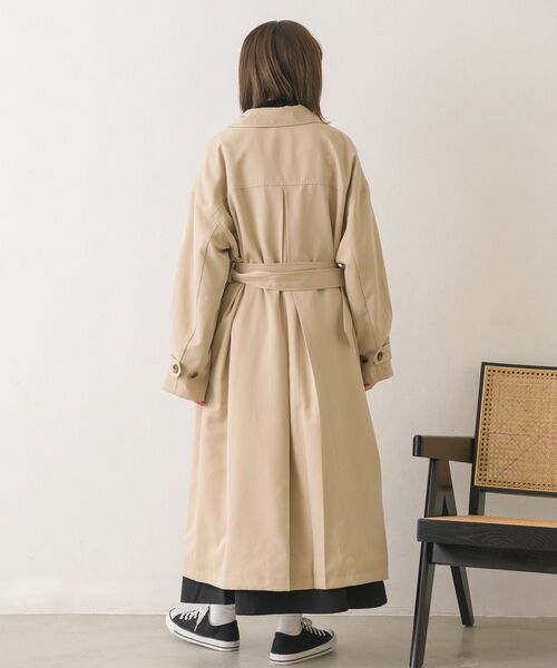 RETRO GIRL(レトロガール)の「スタンド2WAYトレンチコート(トレンチコート・レディース・ライトベージュ/ナチュラル・FREE)」の7枚目の写真