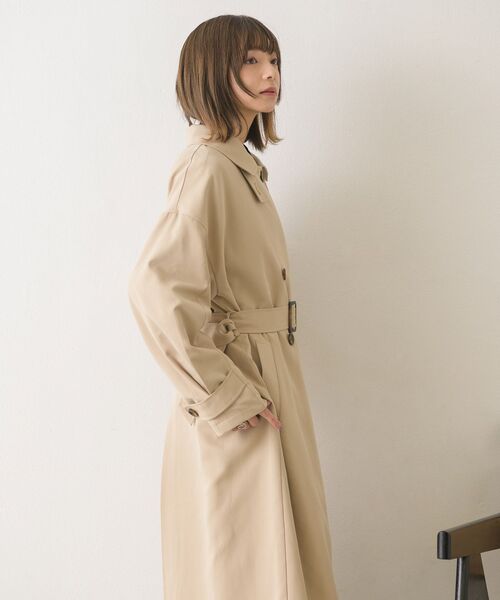 RETRO GIRL(レトロガール)の「スタンド2WAYトレンチコート(トレンチコート・レディース・ライトベージュ/ナチュラル・FREE)」の10枚目の写真