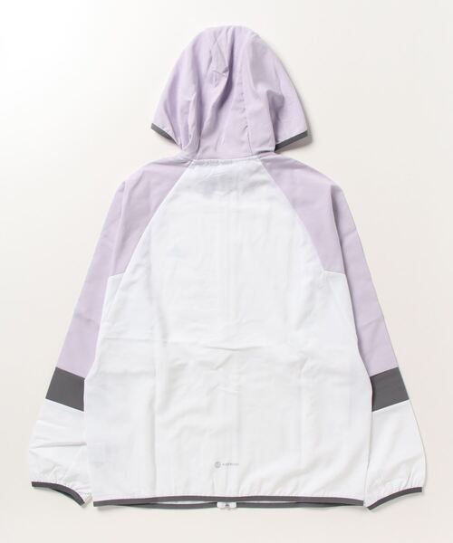 adidas(アディダス)の「アディダス adidas ルーズフィット_フード付きクロスジャケット(その他アウター・レディース・ブラック×ホワイト/ホワイト/ネイビー・L/XL/S/M)」の7枚目の写真