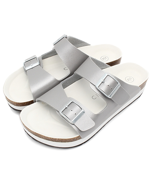 CIAOPANIC TYPY（チャオパニックティピー）の「ベルトフラットサンダル（サンダル・レディース・シルバー/その他23/ブラック/ホワイト・36/37/38）」の3枚目の写真