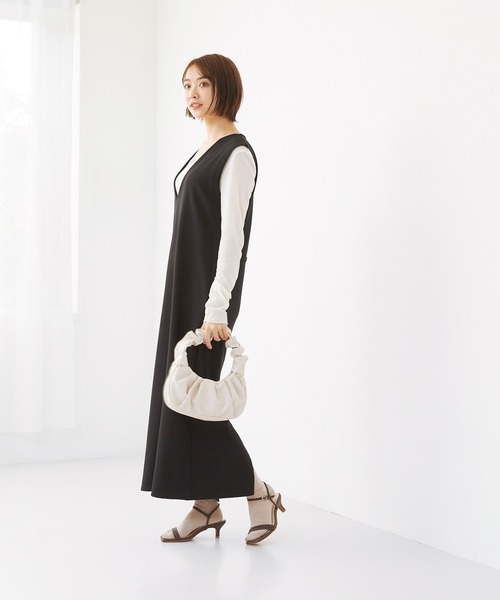 menue（メヌエ）の「ストラップ 5cmヒール サンダル（サンダル・レディース・グレイッシュベージュ/ダークブラウン/ブラック/アイボリー・M/LL/XS/3L/S/L）」の11枚目の写真
