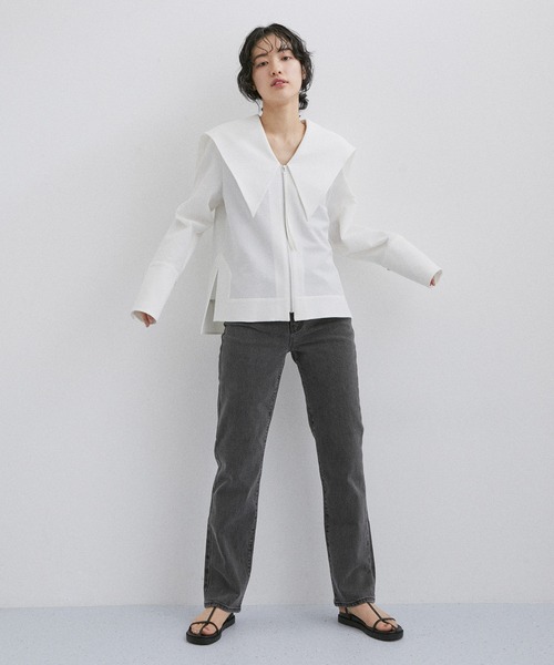 ADAM ET ROPE'（アダムエロペ）の「ナロークロスストラップスポサン（サンダル・レディース・オフホワイト/ブラック・36/37/38）」の4枚目の写真