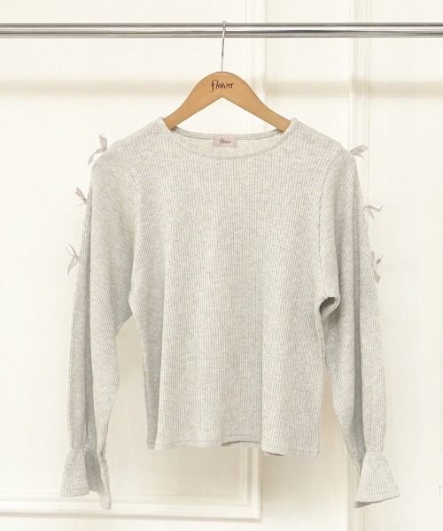 flower（フラワー）の「トウィンクルリボントップ（Tシャツ/カットソー・レディース・イエロー/グレー・FREE）」の8枚目の写真