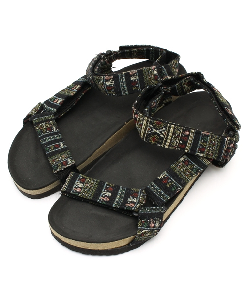 チャイハネ（チャイハネ）の「【チャイハネ】オーリィーMEN'Sサンダル（サンダル・メンズ・ブラック/カラフル/ウッドランド・FREE）」の3枚目の写真