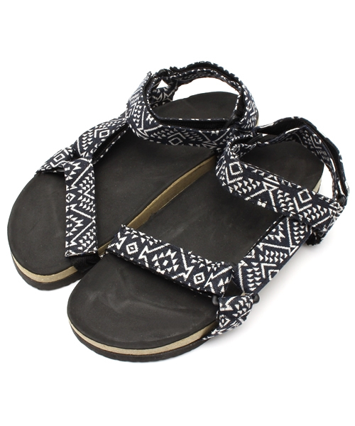 チャイハネ（チャイハネ）の「【チャイハネ】オーリィーMEN'Sサンダル（サンダル・メンズ・ブラック/カラフル/ウッドランド・FREE）」の2枚目の写真