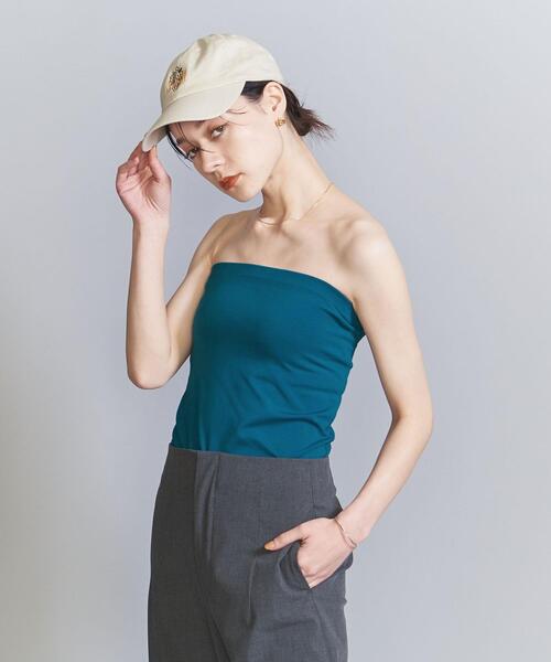BEAUTY&YOUTH UNITED ARROWS（ビューティーアンドユースユナイテッドアローズ）の「コットンブレンド 天竺 ブラカップ ビスチェ（チューブトップ・レディース・ブラック/ターコイズブルー/オリーブ/その他7・FREE）」の9枚目の写真
