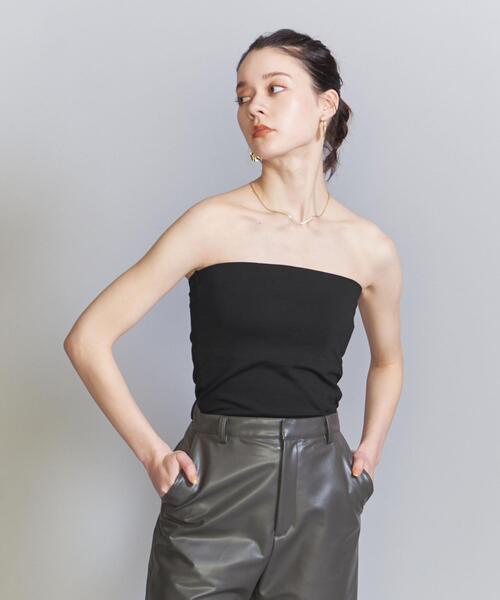 BEAUTY&YOUTH UNITED ARROWS（ビューティーアンドユースユナイテッドアローズ）の「コットンブレンド 天竺 ブラカップ ビスチェ（チューブトップ・レディース・ブラック/ターコイズブルー/オリーブ/その他7・FREE）」の11枚目の写真