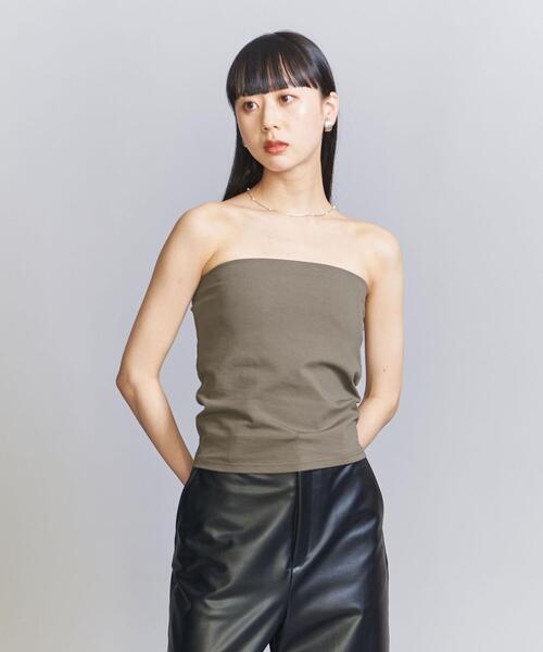 BEAUTY&YOUTH UNITED ARROWS（ビューティーアンドユースユナイテッドアローズ）の「コットンブレンド 天竺 ブラカップ ビスチェ（チューブトップ・レディース・ブラック/ターコイズブルー/オリーブ/その他7・FREE）」の14枚目の写真