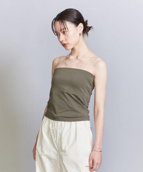 BEAUTY&YOUTH UNITED ARROWS（ビューティーアンドユースユナイテッドアローズ）の「コットンブレンド 天竺 ブラカップ ビスチェ（チューブトップ・レディース・ブラック/ターコイズブルー/オリーブ/その他7・FREE）」の17枚目の写真