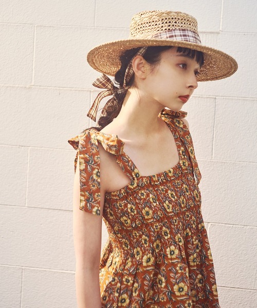 ear PAPILLONNER（イアパピヨネ）の「ヴィンテージ柄サロペット【SUM1