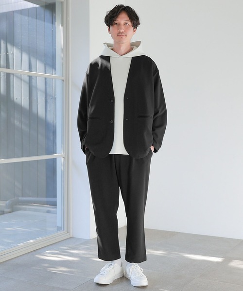 GLOBAL WORK(グローバルワーク)の「ライトクッションCOOLパーカー/半袖/163731(パーカー・メンズ・ライトグレー/ホワイト系その他2/グリーン・MEDIUM/SMALL/X-LARGE/LARGE)」の6枚目の写真