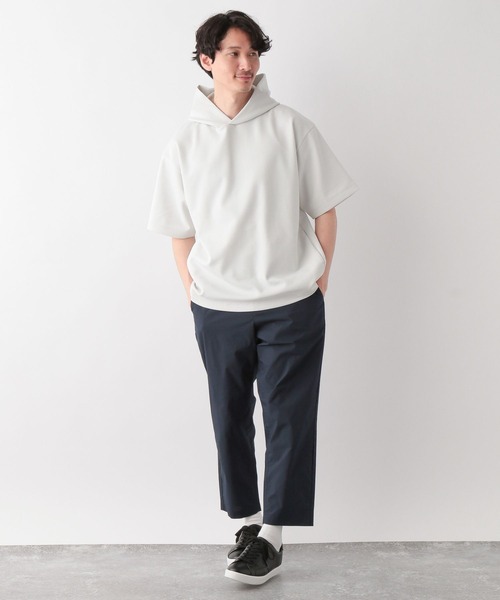 GLOBAL WORK(グローバルワーク)の「ライトクッションCOOLパーカー/半袖/163731(パーカー・メンズ・ライトグレー/ホワイト系その他2/グリーン・MEDIUM/SMALL/X-LARGE/LARGE)」の10枚目の写真