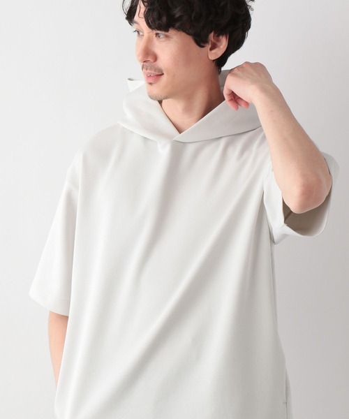 GLOBAL WORK(グローバルワーク)の「ライトクッションCOOLパーカー/半袖/163731(パーカー・メンズ・ライトグレー/ホワイト系その他2/グリーン・MEDIUM/SMALL/X-LARGE/LARGE)」の12枚目の写真