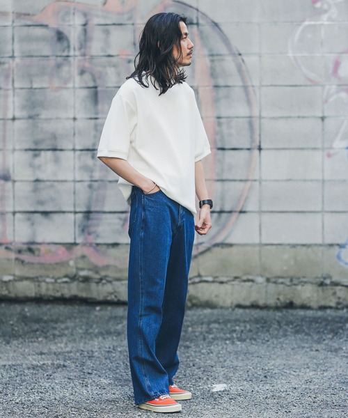 URBAN RESEARCH Sonny Label（アーバンリサーチサニーレーベル）の「シルキーダンボールニットTシャツ（Tシャツ/カットソー・メンズ・グリーン/ネイビー/チャコールグレー/ブルー/オフホワイト/ベージュ系その他・LARGE/MEDIUM）」の8枚目の写真