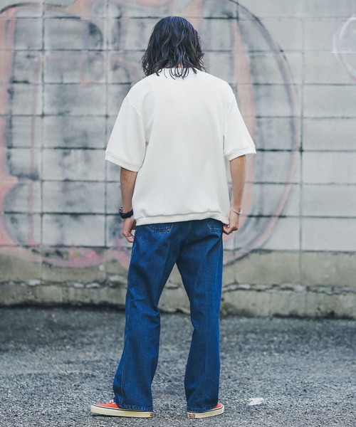 URBAN RESEARCH Sonny Label（アーバンリサーチサニーレーベル）の「シルキーダンボールニットTシャツ（Tシャツ/カットソー・メンズ・グリーン/ネイビー/チャコールグレー/ブルー/オフホワイト/ベージュ系その他・LARGE/MEDIUM）」の9枚目の写真