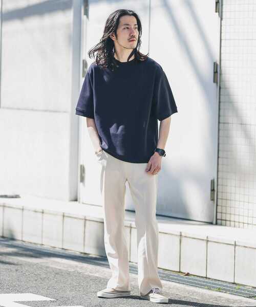 URBAN RESEARCH Sonny Label（アーバンリサーチサニーレーベル）の「シルキーダンボールニットTシャツ（Tシャツ/カットソー・メンズ・グリーン/ネイビー/チャコールグレー/ブルー/オフホワイト/ベージュ系その他・LARGE/MEDIUM）」の12枚目の写真