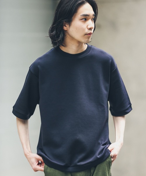 URBAN RESEARCH Sonny Label（アーバンリサーチサニーレーベル）の「シルキーダンボールニットTシャツ（Tシャツ/カットソー・メンズ・グリーン/ネイビー/チャコールグレー/ブルー/オフホワイト/ベージュ系その他・LARGE/MEDIUM）」の15枚目の写真
