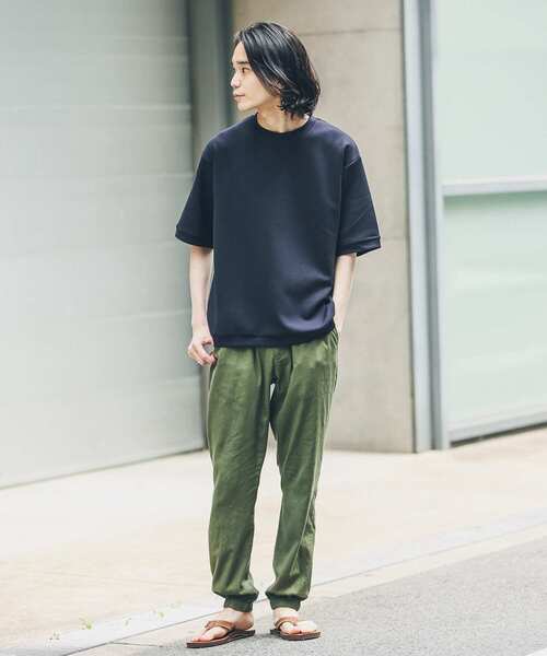 URBAN RESEARCH Sonny Label（アーバンリサーチサニーレーベル）の「シルキーダンボールニットTシャツ（Tシャツ/カットソー・メンズ・グリーン/ネイビー/チャコールグレー/ブルー/オフホワイト/ベージュ系その他・LARGE/MEDIUM）」の17枚目の写真