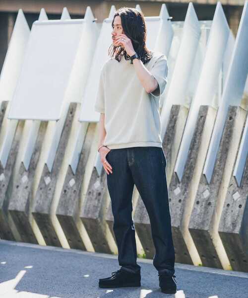 URBAN RESEARCH Sonny Label（アーバンリサーチサニーレーベル）の「シルキーダンボールニットTシャツ（Tシャツ/カットソー・メンズ・グリーン/ネイビー/チャコールグレー/ブルー/オフホワイト/ベージュ系その他・LARGE/MEDIUM）」の22枚目の写真