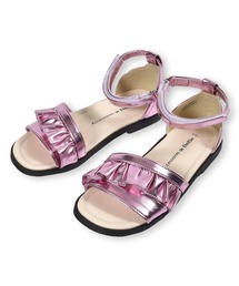 BeBe/メタリックフリルサンダル(15~21cm)