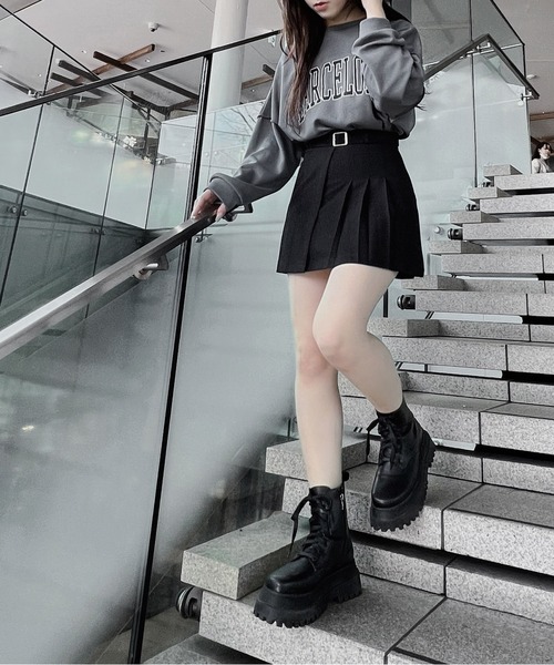 Figments（フィグメンツ）の「BARCELONAロンT（Tシャツ/カットソー・レディース・ダークグレー/ブラック・FREE）」の13枚目の写真