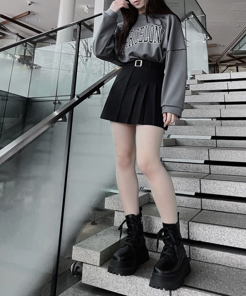 Figments（フィグメンツ）の「BARCELONAロンT（Tシャツ/カットソー・レディース・ダークグレー/ブラック・FREE）」の14枚目の写真