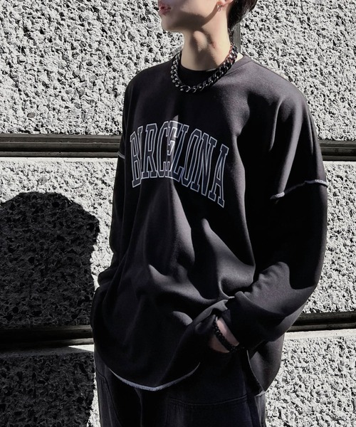 Figments（フィグメンツ）の「BARCELONAロンT（Tシャツ/カットソー・レディース・ダークグレー/ブラック・FREE）」の18枚目の写真