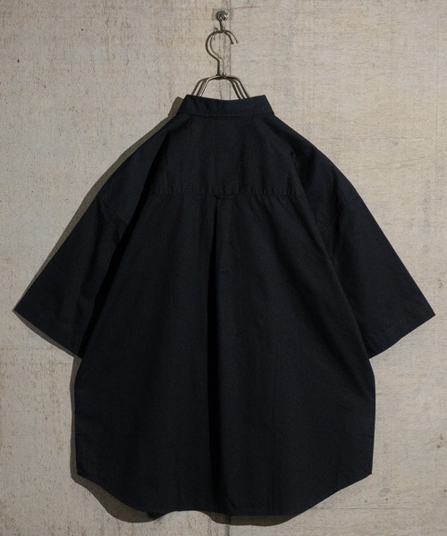 Red Cap Girl（レッドキャプガール）の「【a-r】〔Red Cap Girl/レッドキャップガール〕ブロード ワンポイント刺繍 オーバーサイズ 半袖BDシャツ（シャツ/ブラウス・メンズ・その他/サックスブルー/ブルー系その他/ホワイト/ブルー系その他2/ネイビー/ブラック・LARGE/MEDIUM）」の17枚目の写真