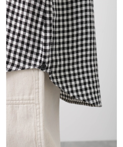 Lugnoncure（ルノンキュール）の「麻混長袖シャツ（シャツ/ブラウス・レディース・オレンジ/ブルー/オフホワイト/ブラック/ホワイト・ﾌﾘ-）」の11枚目の写真