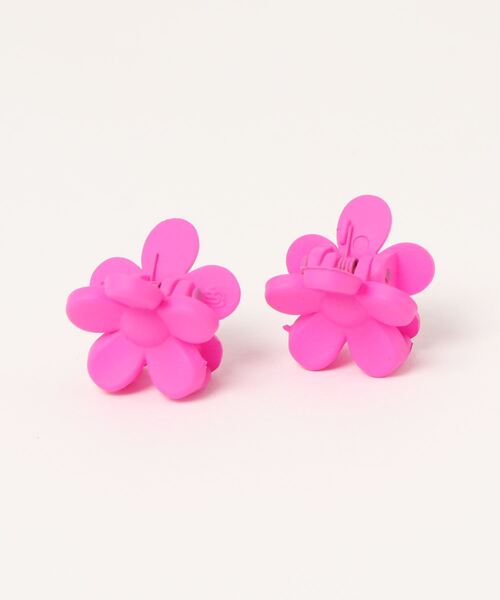 bibmilk(ビブミルク)の「BIBMILK FLOWER 2P CLIP VIVID(バレッタ/ヘアクリップ・キッズ・フューシャピンク/レッド/イエロー/パープル/グリーン/ラベンダー/ブルー/ダークグリーン/ピンク/オレンジ・ONE SIZE)」の5枚目の写真