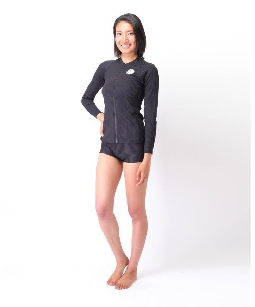 【セール】【RIPCURL（リップカール）】レディース長袖ラッシュガード UPF 50+ PREMIUM SURF ZIP THRU LS UV（ラッシュガード）｜RIP CURL（リップカール）