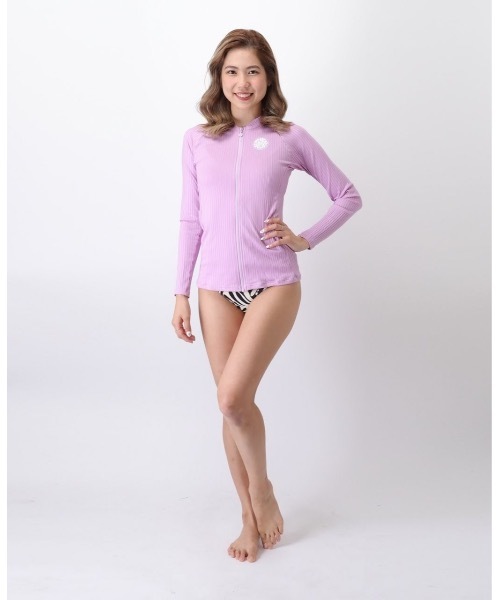 【セール】【RIPCURL（リップカール）】レディース長袖ラッシュガード UPF 50+ PREMIUM SURF ZIP THRU LS UV（ラッシュガード）｜RIP CURL（リップカール）